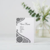 Carte De Visite RENAISSANCE ARCHITECTE MONOGRAM 4 Black White Pear (Debout devant)