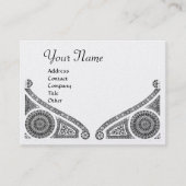 Carte De Visite RENAISSANCE ARCHITECTE MONOGRAM Black White Pearl (Devant)