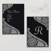 Carte De Visite RENAISSANCE ARCHITECTE MONOGRAMME Livre blanc (Devant / Derrière)