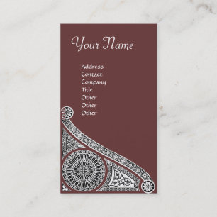 Carte De Visite RENAISSANCE brun rouge