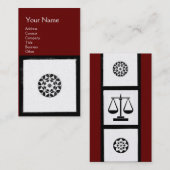 Carte De Visite RENAISSANCE Bureau juridique Procureur noir blanc  (Devant / Derrière)