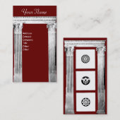 Carte De Visite RENAISSANCE GATE Architecture antique Rouge (Devant / Derrière)
