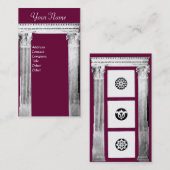 Carte De Visite RENAISSANCE GATE Architecture antique violet (Devant / Derrière)
