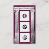 Carte De Visite RENAISSANCE GATE Architecture antique violet (Dos)