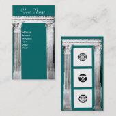 Carte De Visite RENAISSANCE GATE Architecture classique Bleu Vert (Devant / Derrière)