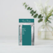 Carte De Visite RENAISSANCE GATE Architecture classique Bleu Vert (Debout devant)