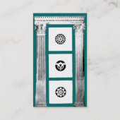 Carte De Visite RENAISSANCE GATE Architecture classique Bleu Vert (Dos)