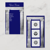 Carte De Visite RENAISSANCE GATE Classic Architecture Bleu (Devant / Derrière)