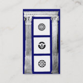 Carte De Visite RENAISSANCE GATE Classic Architecture Bleu (Dos)