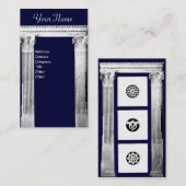 Carte De Visite RENAISSANCE GATE Classic Architecture Bleu (Devant / Derrière)