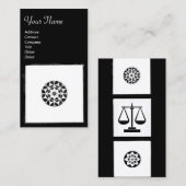 Carte De Visite RENAISSANCE HARMONIE Justice Attorney Black Whit (Devant / Derrière)