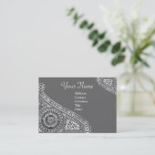 Carte De Visite RENAISSANCE Monogram 2 gris (Debout devant)