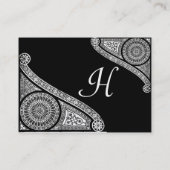 Carte De Visite RENAISSANCE Monogram 2 gris foncé (Dos)
