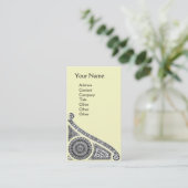 Carte De Visite RENAISSANCE Monogramme 1 crème (Debout devant)