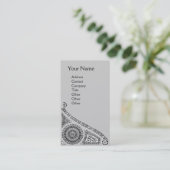 Carte De Visite RENAISSANCE Monogramme 1 gris clair (Debout devant)