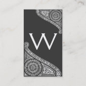 Carte De Visite RENAISSANCE Monogramme 1 gris foncé (Dos)