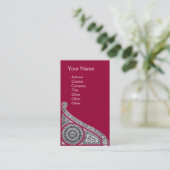 Carte De Visite RENAISSANCE Monogramme 1 rouge (Debout devant)