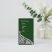 Carte De Visite RENAISSANCE Monogramme 1 vert (Debout devant)
