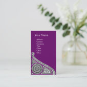 Carte De Visite RENAISSANCE Monogramme 1 violet (Debout devant)