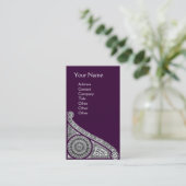 Carte De Visite RENAISSANCE Monogramme 1 violet foncé (Debout devant)