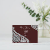 Carte De Visite RENAISSANCE Monogramme 2 brun foncé (Debout devant)