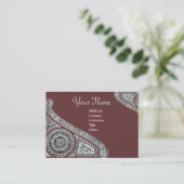 Carte De Visite RENAISSANCE Monogramme 2 rouge brun (Debout devant)