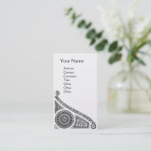 Carte De Visite RENAISSANCE Monogramme platine papier métallique (Debout devant)