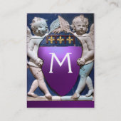 Carte De Visite RENAISSANCE PETITES ANGES MONOGRAM Améthyste pourp (Dos)