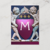 Carte De Visite RENAISSANCE PETITES ANGES MONOGRAM Améthyste rose (Dos)