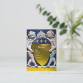 Carte De Visite RENAISSANCE PETITES ANGES MONOGRAM Yellow Topaz (Debout devant)
