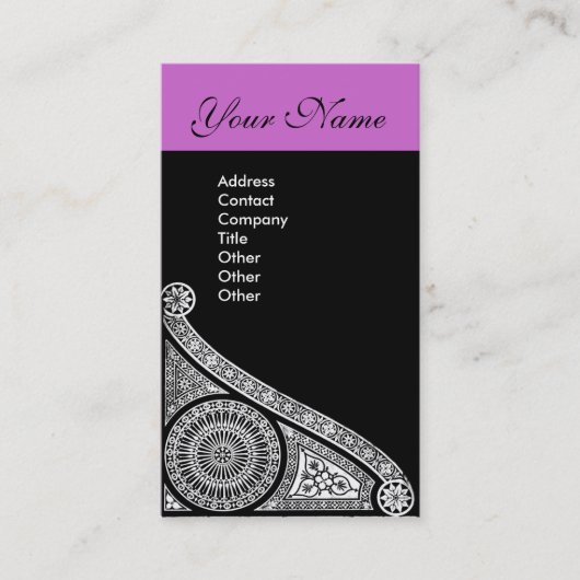 Carte De Visite RENAISSANCE pourpre (Devant)