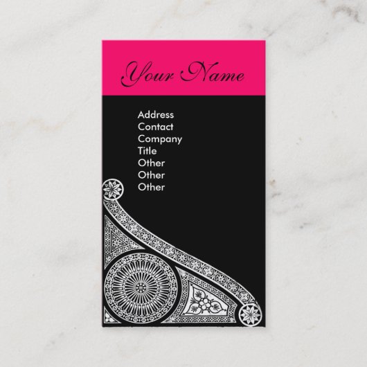 Carte De Visite RENAISSANCE rose (Devant)