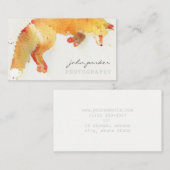 Carte De Visite Renard d'aquarelle (Devant / Derrière)