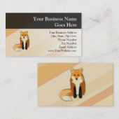 Carte De Visite Renard rouge orange (Devant / Derrière)