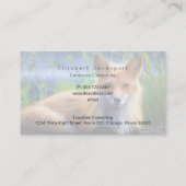 Carte De Visite Renard rouge se tenant dans l'herbe Image de la fa (Dos)