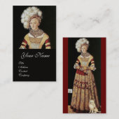 CARTE DE VISITE RENASSAINCE BEAUTÉ, MODE BIJOUX COSTUME DESIGN (Devant / Derrière)