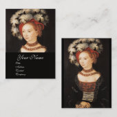CARTE DE VISITE RENASSAINCE BEAUTÉ, MODE BIJOUX COSTUME DESIGN (Devant / Derrière)