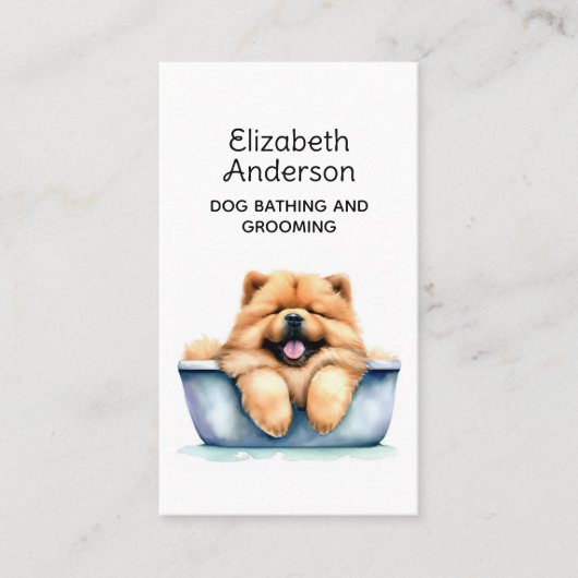 Carte De Visite Rendez-vous à Chow Chow Groomer (Devant)