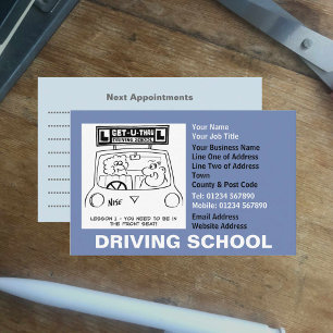 Carte De Visite Rendez-vous à l'école de conduite
