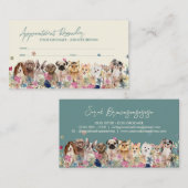 Carte De Visite Rendez-vous à l'opérateur du café-chien de Crème S (Devant / Derrière)