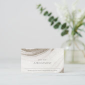 Carte De Visite Rendez-vous Abstrait en marbre d'or pâle (Debout devant)