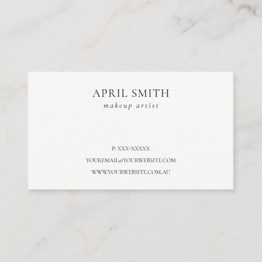 Carte De Visite Rendez-vous Abstrait Robe Orange Feuillage (Dos)