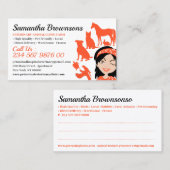 Carte De Visite Rendez-vous animal animal animal de compagnie cari (Devant / Derrière)