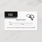 Carte De Visite Rendez-vous au bureau des médecins sur le dos (Dos)