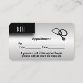 Carte De Visite Rendez-vous au bureau des médecins sur le dos (Dos)