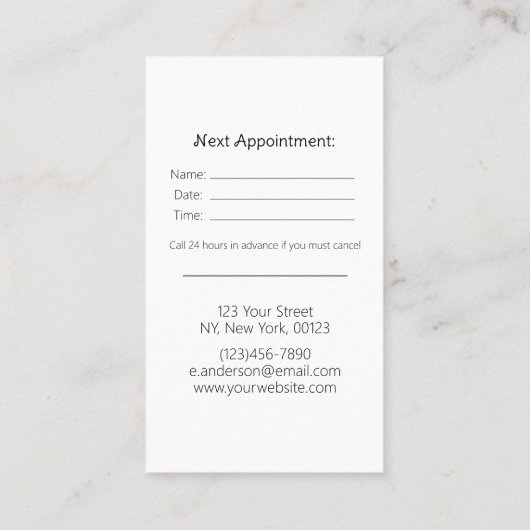 Carte De Visite Rendez-vous au canard bernois (Dos)