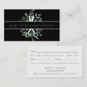 Carte De Visite Rendez-vous au logo du Salon de Foliage moderne (Devant / Derrière)