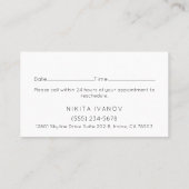 Carte De Visite Rendez-vous au logo du salon floral flush Scissors (Dos)