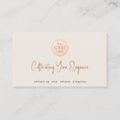 Carte De Visite Rendez-vous au Studio de Coiffure Chic Cream Terra (Devant)