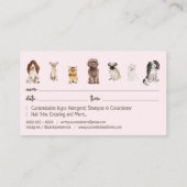 Carte De Visite Rendez-vous avec un animal de compagnie rose (Dos)